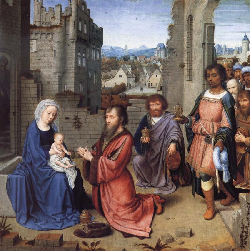 Gerard David The Adoration ofthe Kings Spain oil painting art